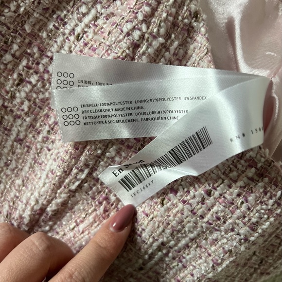 COPY - En Saison Pink Tweed Bustier/Corset/Tube Crop Top - Picture 6 of 6